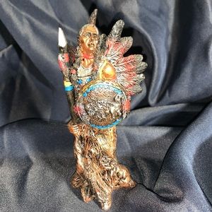 American frontier limited editiion Indian Native American Statue PERFECT!!